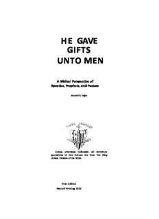 He Gave Gifts Unto Men: A Biblical Approach to Apostles, Prophets, and Pastors by Kenneth E. Hagin